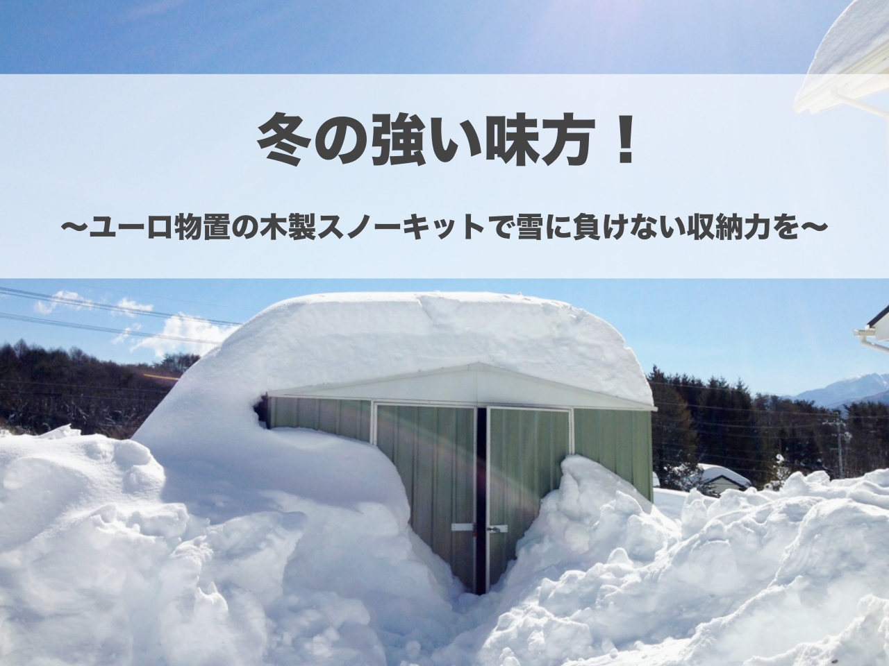 ユーロ物置で冬も安心！スノーキットで雪対策を万全に